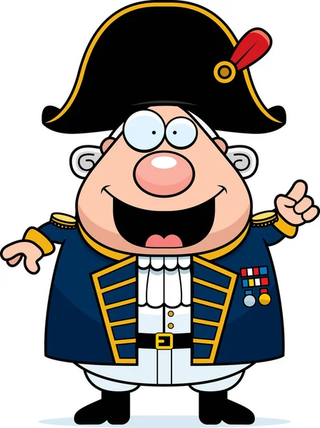 Desenhos animados britânico Almirante Ideia — Vetor de Stock