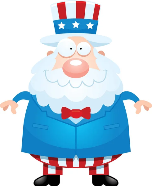 Happy Cartoon Uncle Sam — Stock Vector