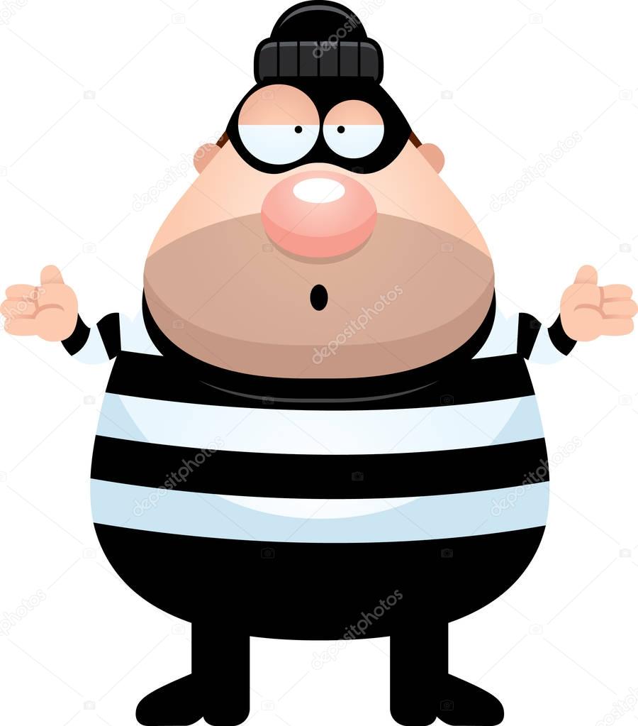 Confused Cartoon Burglar