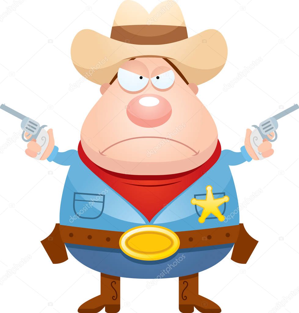 Angry Cartoon Sheriff