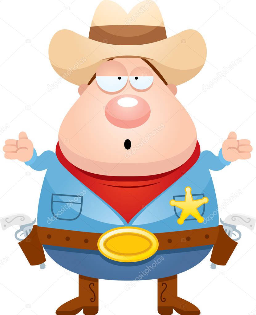 Confused Cartoon Sheriff