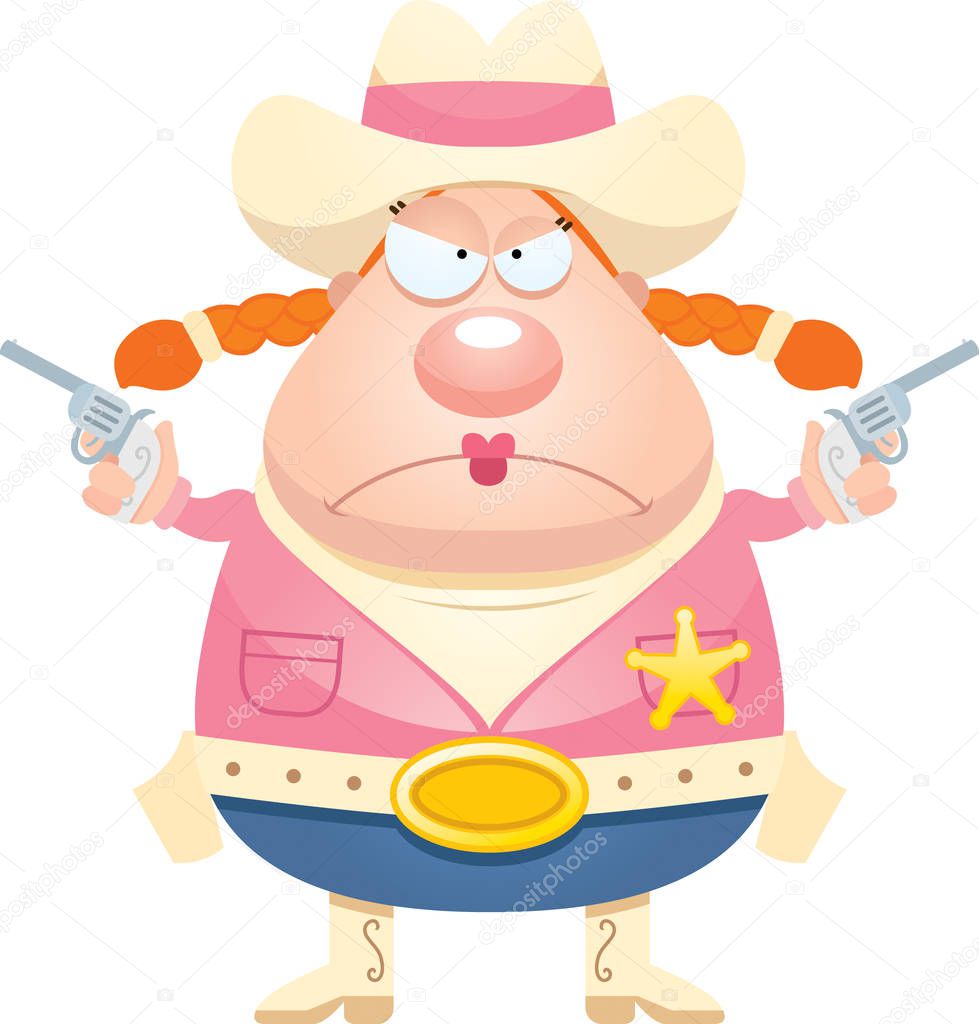 Angry Cartoon Sheriff