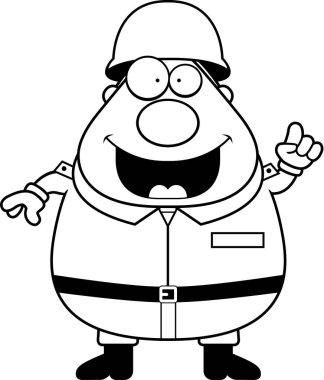 Çizgi film asker fikir