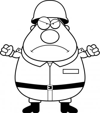 Çizgi film kızgın asker