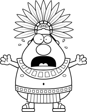 Korkmuş karikatür Aztek kralı