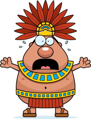 Korkmuş karikatür Aztek kralı