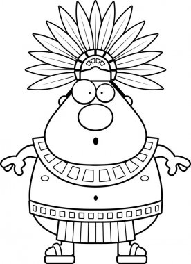 Sürpriz karikatür Aztek kralı