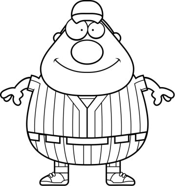 Gülümseyen beyzbol oyuncusu