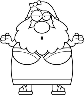 Karışık çizgi film sakallı kadın