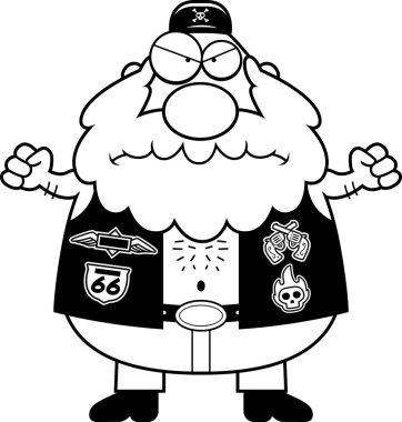 Kızgın çizgi film motorcu