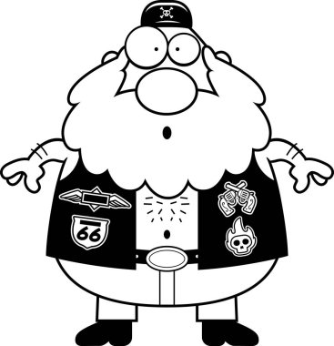 Sürpriz karikatür motorcu