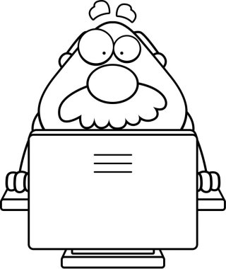 Çizgi film bilgisayar patron