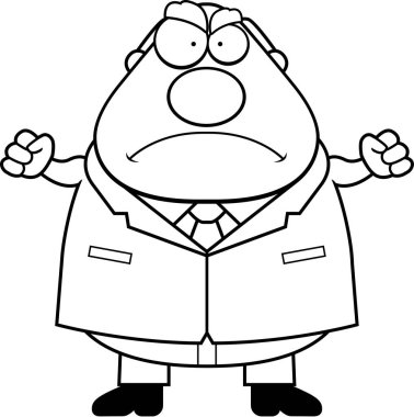 karikatür öfkeli patron