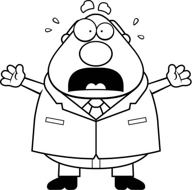 Çizgi film korkmuş patron