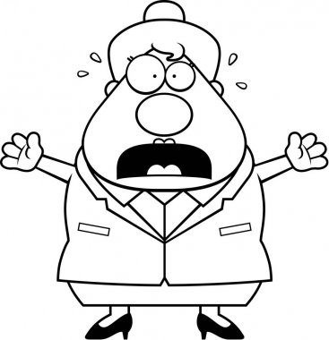 gergin bir iş kadını