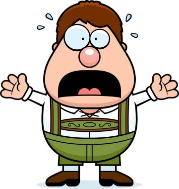 Çizgi film şortlarla çocuk panik