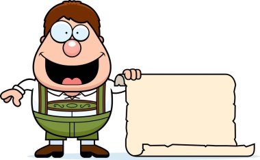 Çizgi film şortlarla çocuk işareti