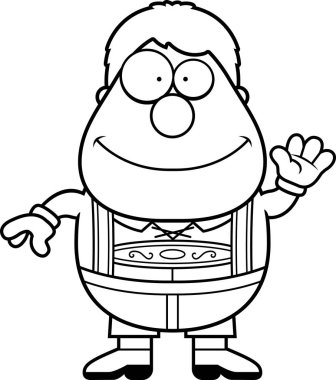 Çizgi film şortlarla çocuk sallayarak