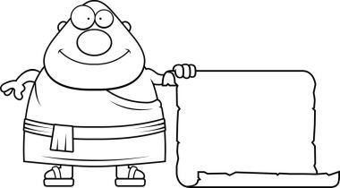 Çizgi film Budist keşiş işareti