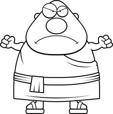 Kızgın çizgi film Budist rahip