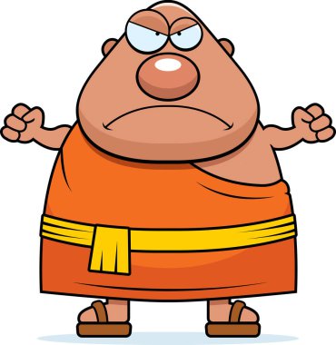 Kızgın çizgi film Budist rahip