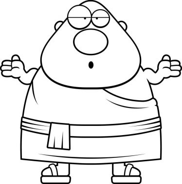 Karışık çizgi film Budist rahip