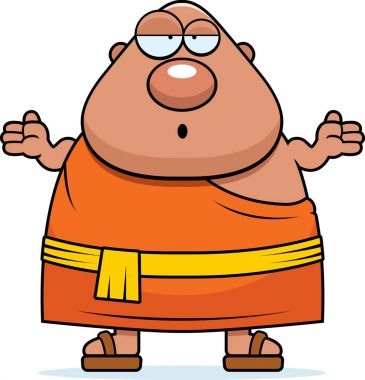 Karışık çizgi film Budist rahip