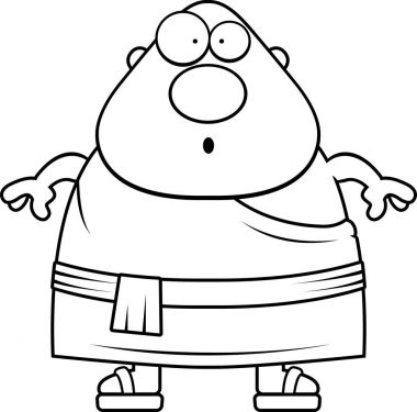 Sürpriz karikatür Budist rahip