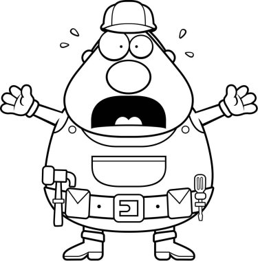 Çizgi film korkmuş tamirci