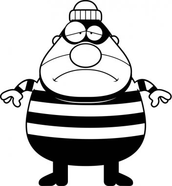 Üzgün çizgi film hırsız