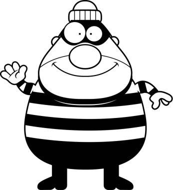 Çizgi film hırsız sallayarak