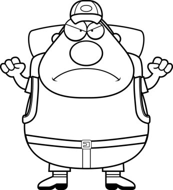 Kızgın çizgi film uzun yürüyüşe çıkan kimse