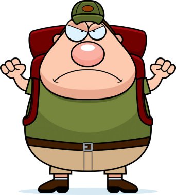 Kızgın çizgi film uzun yürüyüşe çıkan kimse