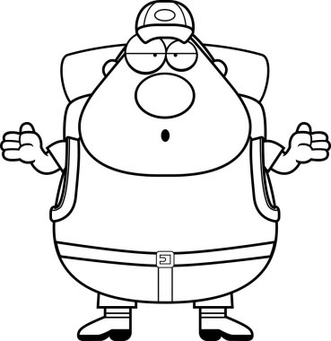 Karışık çizgi film uzun yürüyüşe çıkan kimse