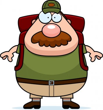 Çizgi film uzun yürüyüşe çıkan kimse bıyık