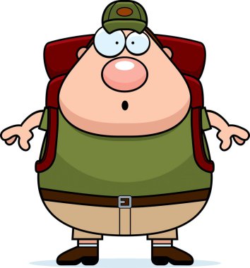 Sürpriz karikatür uzun yürüyüşe çıkan kimse