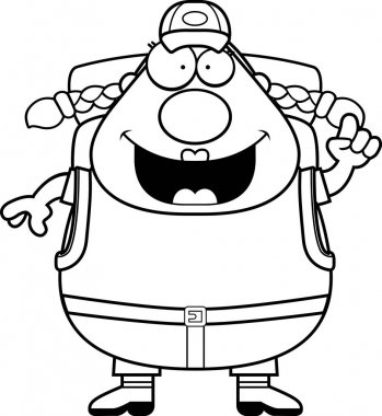 Çizgi film uzun yürüyüşe çıkan kimse fikir