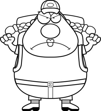 Kızgın çizgi film uzun yürüyüşe çıkan kimse