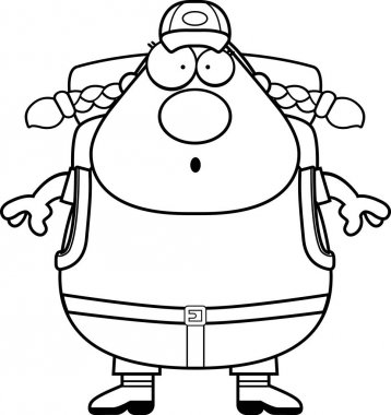 Sürpriz karikatür uzun yürüyüşe çıkan kimse