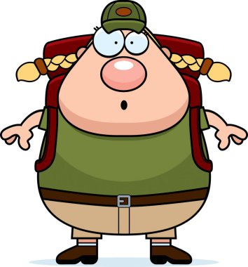 Sürpriz karikatür uzun yürüyüşe çıkan kimse