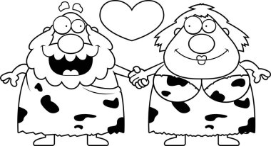 Çizgi film mağara adamı Çift