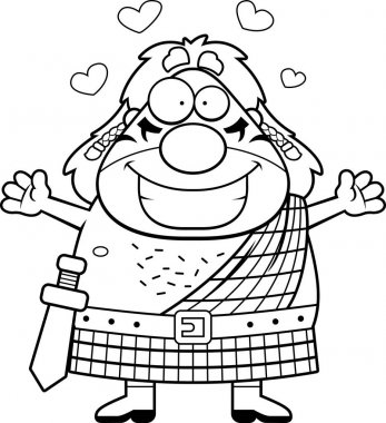 Çizgi film Celtic Warrior kucaklama