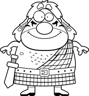 Mutlu karikatür Celtic Warrior