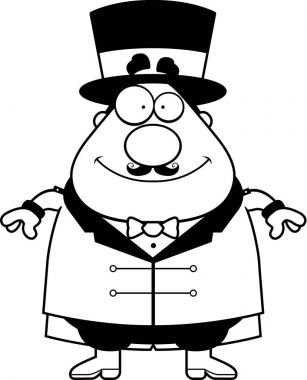 Çizgi film sirk gülümseyen