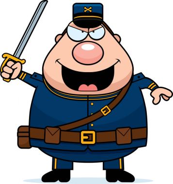 Kızgın karikatür Birliği asker