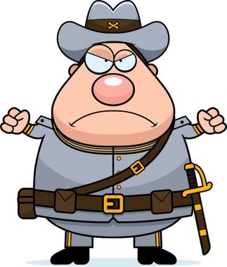 Kızgın çizgi film Konfederasyon asker