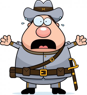 Korkmuş karikatür Konfederasyon asker