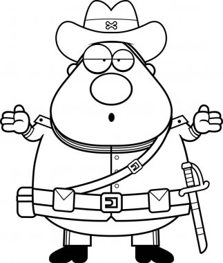 Karışık çizgi film Konfederasyon asker