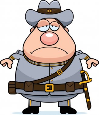 Üzgün çizgi film Konfederasyon asker