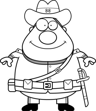 Mutlu karikatür Konfederasyon asker
